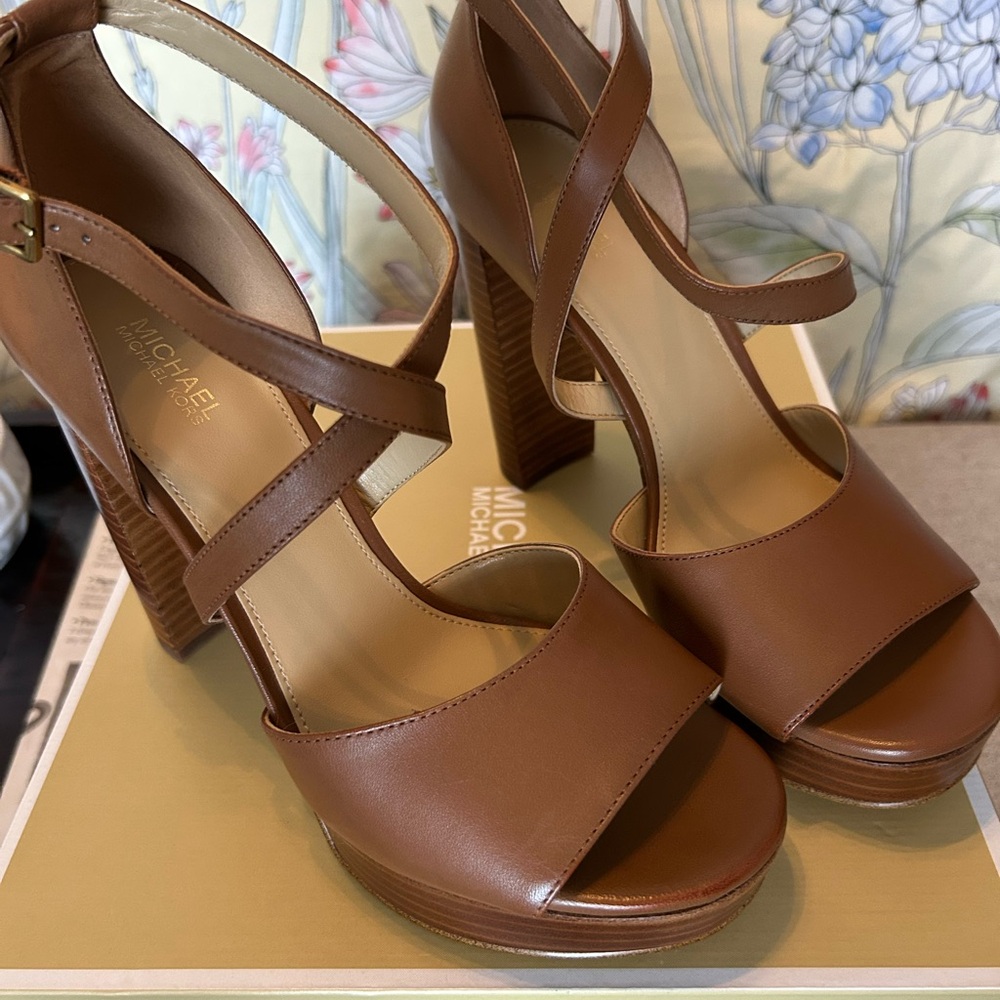 Michael Kors Tan Strappy Heels
